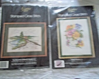 8 VINTAGE cross stitch kits VARIETY of designs