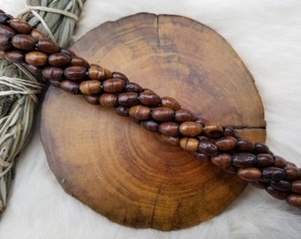 Brown Buffalo Bone Hair Pipe Beads, 9x5mm