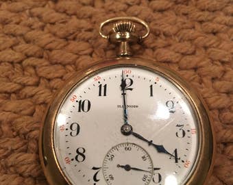 1030's Illinois 14s 17j pocket watch