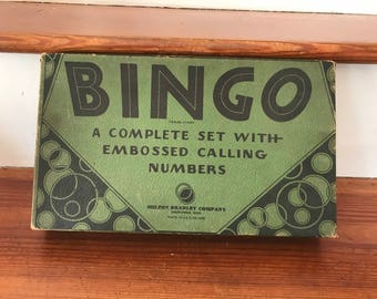 Vintage 1940s Bingo Game Set