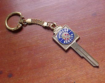 1935-1966 Cadillac Service Gold Plated Ignition Crest Key Blank Old School Collectible Eldorado Series 61 62 85 Fleetwood Coupe De Ville