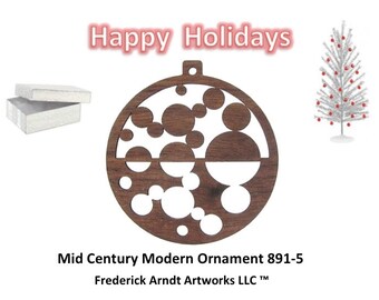 891-5 Mid Century Modern Christmas Ornament