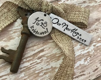 Our New Home 2017 2018 Antique Skeleton Key Ornament - Mr and Mrs - Newlyweds - 1st Christmas - First Home - New Home - 1st Home - 1st Home