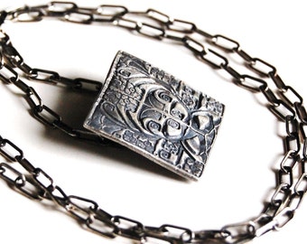 Fine Silver Arts and Crafts Style Necklace