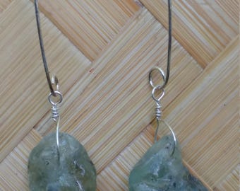BONFIRE seaglass earrings on sterling silver