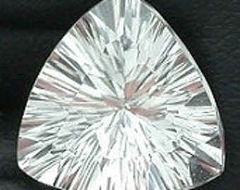 9mm laser concave trillion triangle white topaz gem