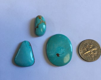 Natural Kingman Turquoise Cabochons
