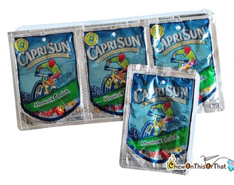 Recycled Capri Sun Juice Pouch Pencil Case & Change Purse, Wallet, Coin Pouch, Makeup Bag, Brush Holder, Upcycle Novelty Geeky Gag Gift Card
