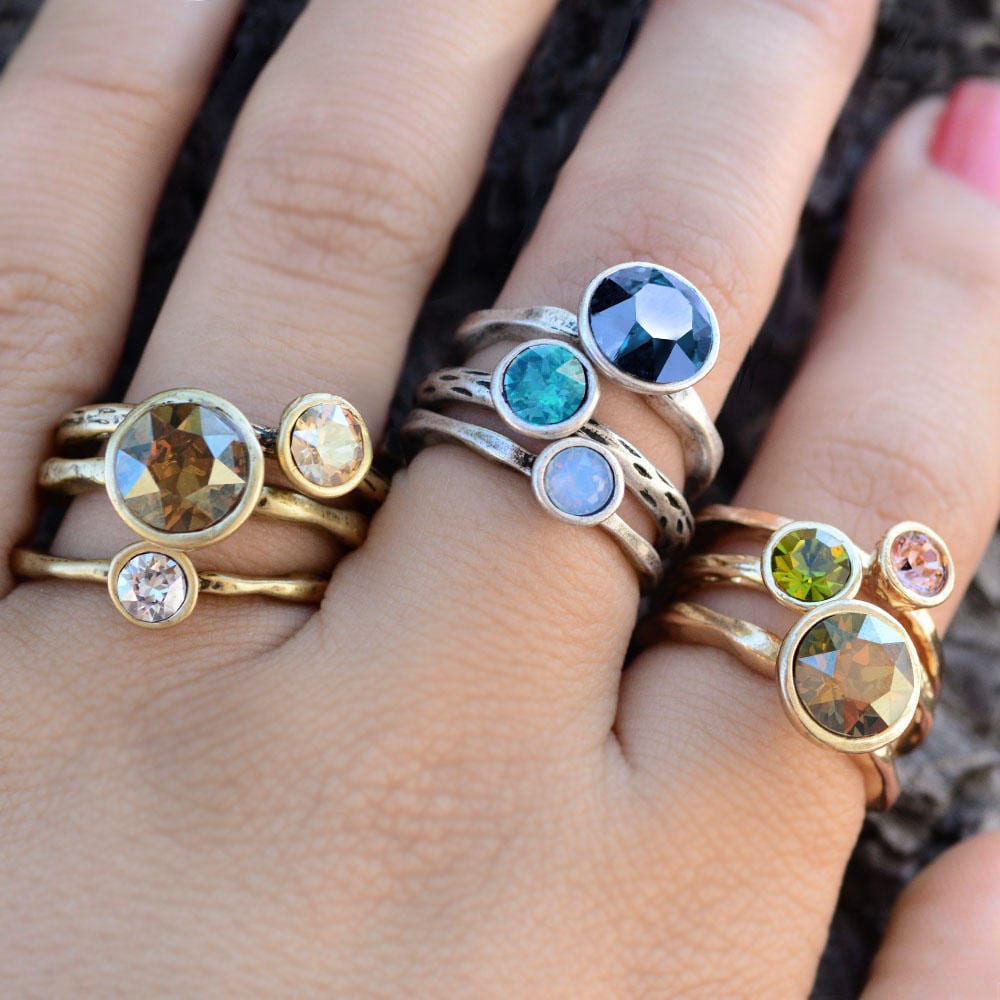 Circle Stacking Rings Stackable Rings Stacking Ring Set