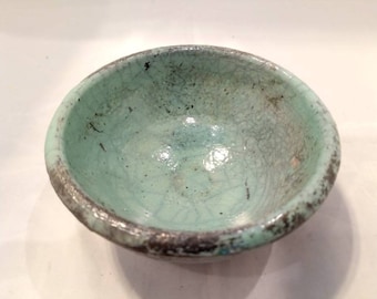 Raku pottery bowl