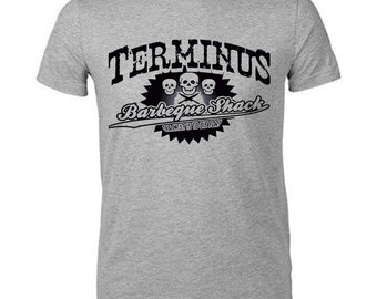 The Walking Dead Terminus BBQ Shack T Shirt NEW