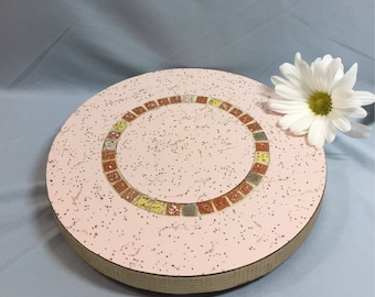 Retro Pink Mosaic Tile Trivet