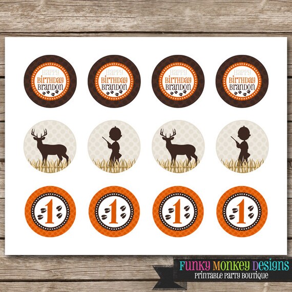 Items similar to Diy Printable Personalized Orange Deer Hunting ...