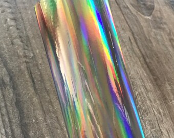 Rainbow Chrome Vinyl / Rainbow Adhesive Vinyl / Rainbow Foil Vinyl / Rainbow Mirror Vinyl / Holographic Mirror Vinyl / Holographic Foil