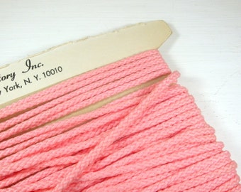 Vintage Pink Cord Trim, Sewing, Crafting, Embellishments,