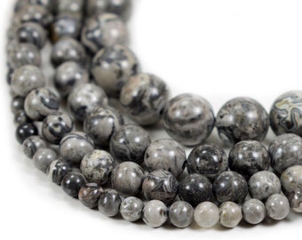 Natural Scenery Jasper Beads 4mm 6mm 8mm 10mm 12mm Round Natural 15.5" full strand Wholesale Gemstones