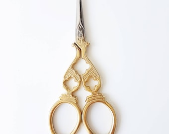 Gold Embroidery Vintage Scissors