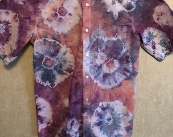 Youth Size 18 Tie Dye Shirt Sleeve Oxford Shirt