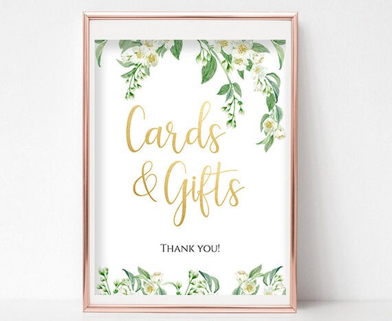 gift table sign template