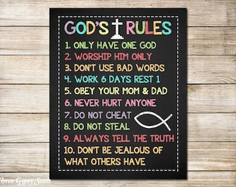 Scripture Family Rules Kids Rules House Rules Bible Verse