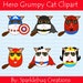Hero Grumpy Cat Clipart Instant Download, Printable Art