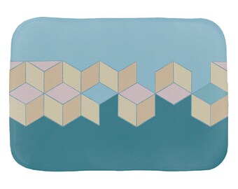 Rosemont Abstract Geometric Bath Mat, 17x24" or 21x34”