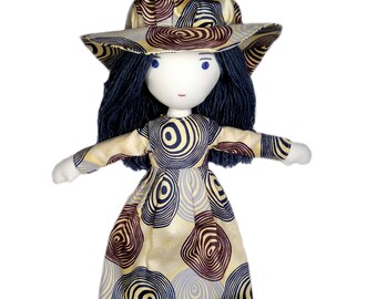 Fabric doll, dress up doll, cloth doll, rag doll, handmade doll, gift for girl, soft doll, plush doll, doll softie, soft toy, room decor
