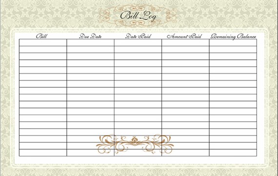 home bill organizer
