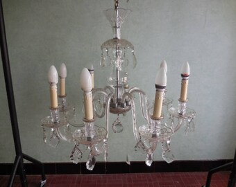 Vintage French 8 arm chandelier