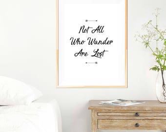 not all who wander are lost modern inspirational travel