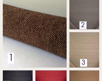 Brown herringbone door snake COVER, window or door draft stopper brown, window draft stopper, draft dodger