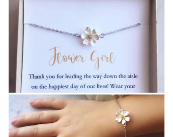 PRE ORDER Flower girl bracelet, toddler flower girl bracelet, personalized flower girl gift, flower girl jewelry, little girl bracelet, chil