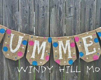 SUMMER Burlap Banner