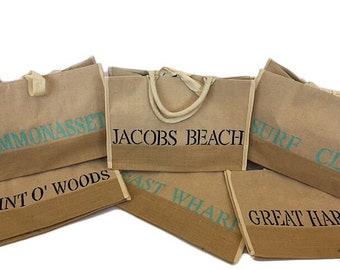 Hand Painted Beach Tote or Coordinates Tote