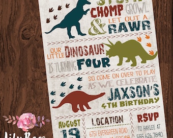 Dinosaur Birthday Invitation