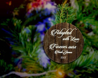 Adoption Ornament, Forever Family Ornament, First Christmas Adopted , Im Adopted Ornament, Make it Official, Custom Adopted Ornament
