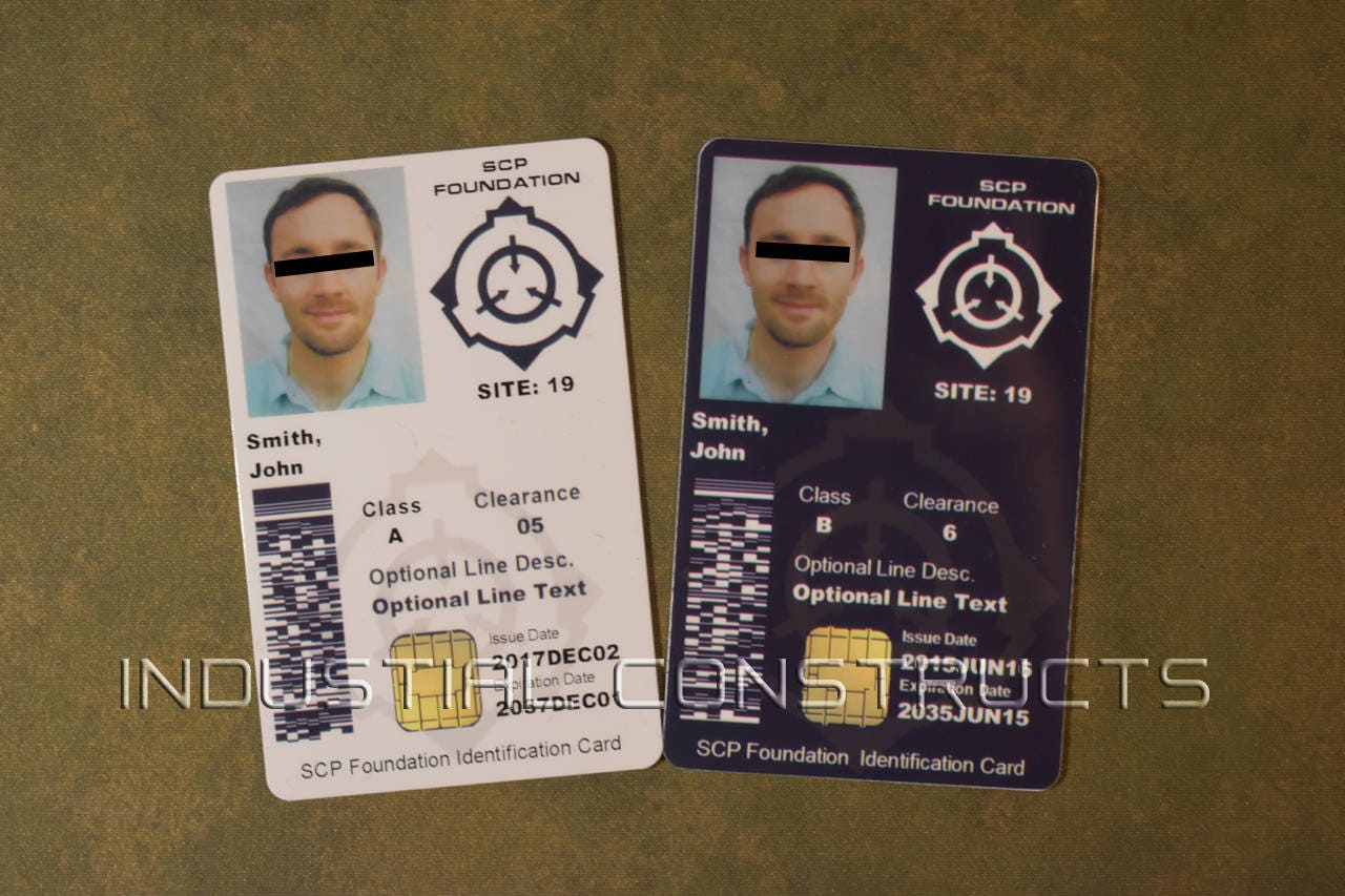 Custom Scp Foundation Id Card Badge Secure Contain