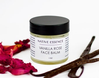 Face Balm - Face Moisturizer - Vanilla Rose Face Cream - Natural Skin Care - Face Cream - Organic Skin Care - Natural Skincare - Facial Care