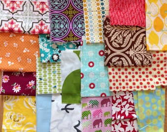 Destash fabric scrap pack - modern designer fabric - scrap bag - almost 2 yards worth