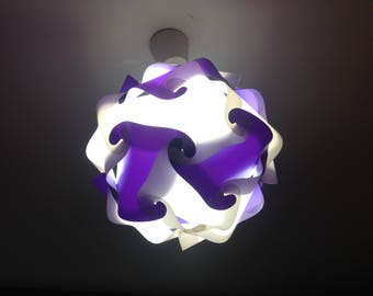 Light purple and white lamp sphere puzzle