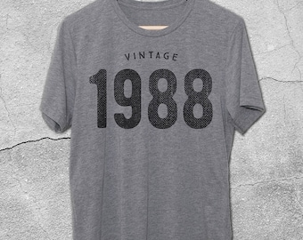 30th Birthday for Him & Her - Vintage 1988 T-Shirt - 30th Birthday Shirt- Gift Ideas- Vintage 1988 tshirt - 30th birthday gifts Graphic Tee
