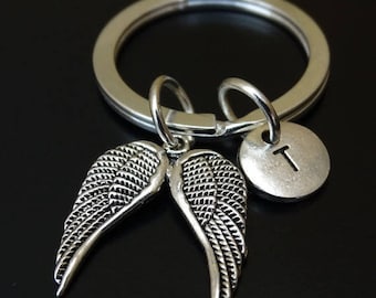 Angel Wing Keychain, Angel Wing Charm, Angel Wing Pendant, Angel Wing Key chain, Angel Wings Keychain, Wing Keychain, Religious Keychain