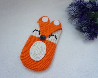 Fox phone case crochet pattern