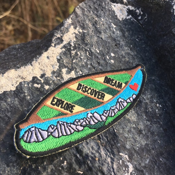 Canoe Patch Dream Discover Explore IronOn and/or SewOn