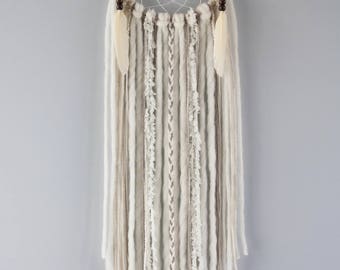 Polaris Dream Catcher 6", DreamCatcher, Wall Hanging, Wall Decor, Boho Decor, Willow, Wool Art, Boho Wedding Decor, Wedding, Baby Shower