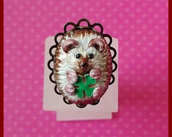 Hedgehog ring brings good luck. UNIQUE PIECE