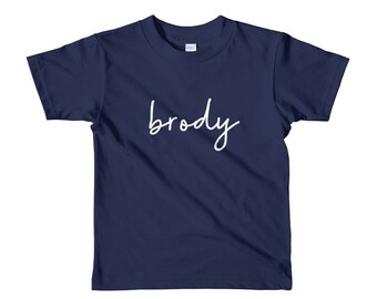 Toddler Name Tee {navy & slate}