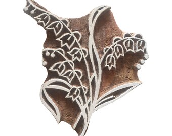 Floral Stamp Indian Wood Stamp Wood Block Stamp Fabric Stamp Textile Stamp Handcarved Stamp