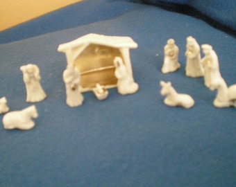 Nativity Set, Doll House Size, porcelain