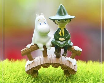 Little My Moomin Valley Miniature Hippo Figurine Fairy Garden Accessories Miniature Fairies Plants Succulent Terrarium Suppliers